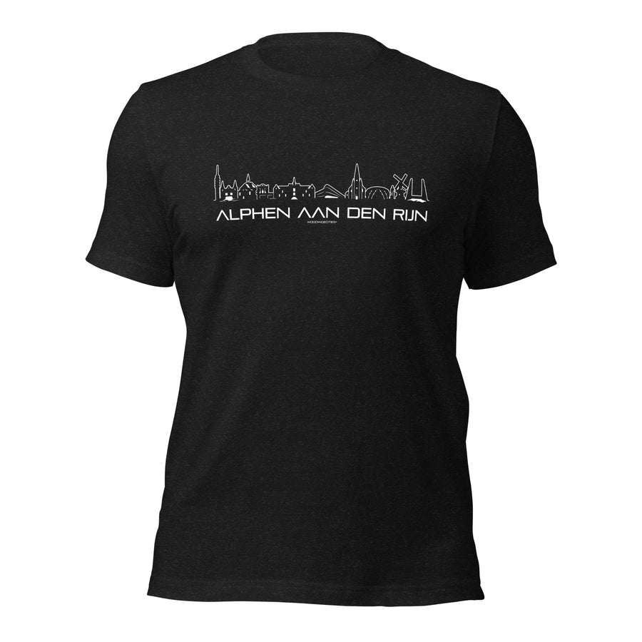 T-Shirt Alphen aan den Rijn Black S houten cadeau decoratie relatiegeschenk van WoodWideCities