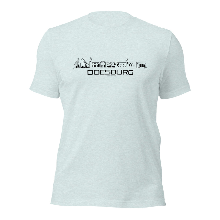 T-Shirt Doesburg Light Blue S houten cadeau decoratie relatiegeschenk van WoodWideCities