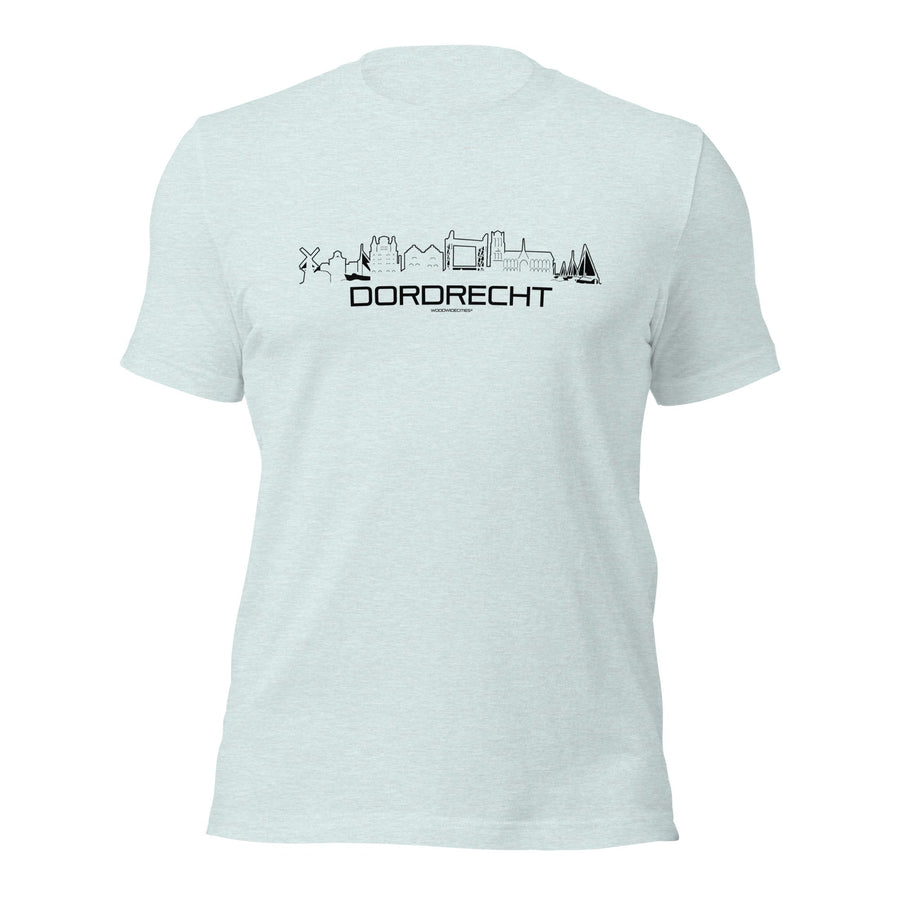 T-Shirt Dordrecht Light Blue S houten cadeau decoratie relatiegeschenk van WoodWideCities