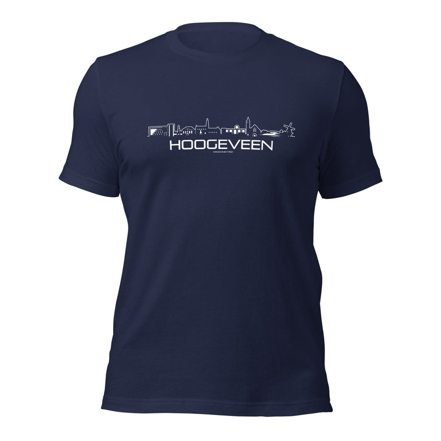 T-Shirt Hoogeveen Navy S houten cadeau decoratie relatiegeschenk van WoodWideCities