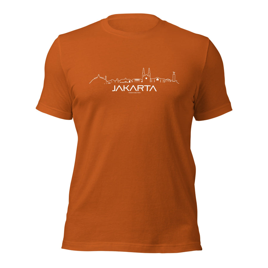 T-Shirt Jakarta Autumn S houten cadeau decoratie relatiegeschenk van WoodWideCities