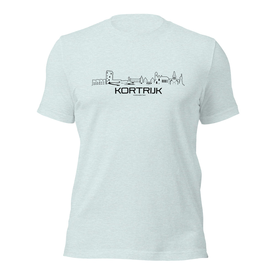 T-Shirt Kortrijk Light Blue S houten cadeau decoratie relatiegeschenk van WoodWideCities