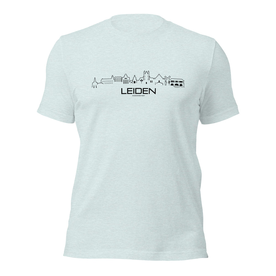 T-Shirt Leiden Light Blue S houten cadeau decoratie relatiegeschenk van WoodWideCities