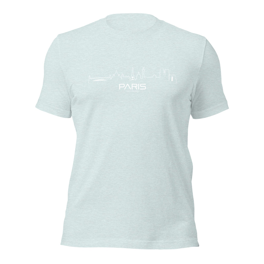 T-Shirt Parijs Light Blue S houten cadeau decoratie relatiegeschenk van WoodWideCities