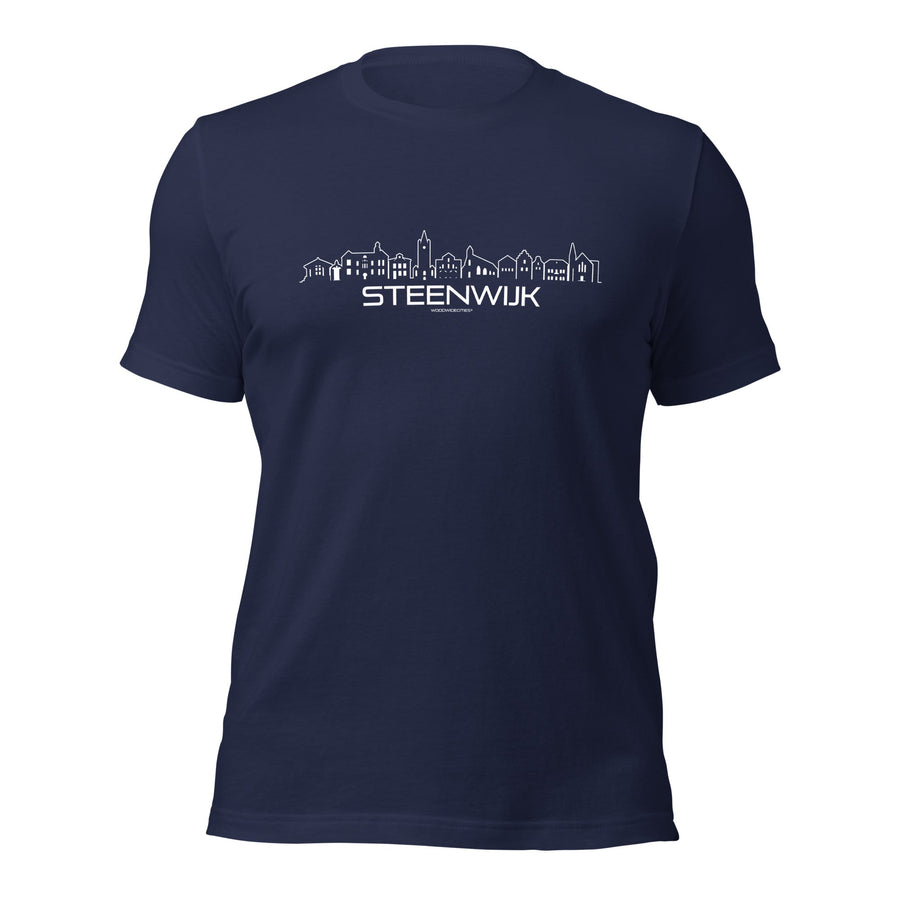 T-Shirt Steenwijk Navy S houten cadeau decoratie relatiegeschenk van WoodWideCities