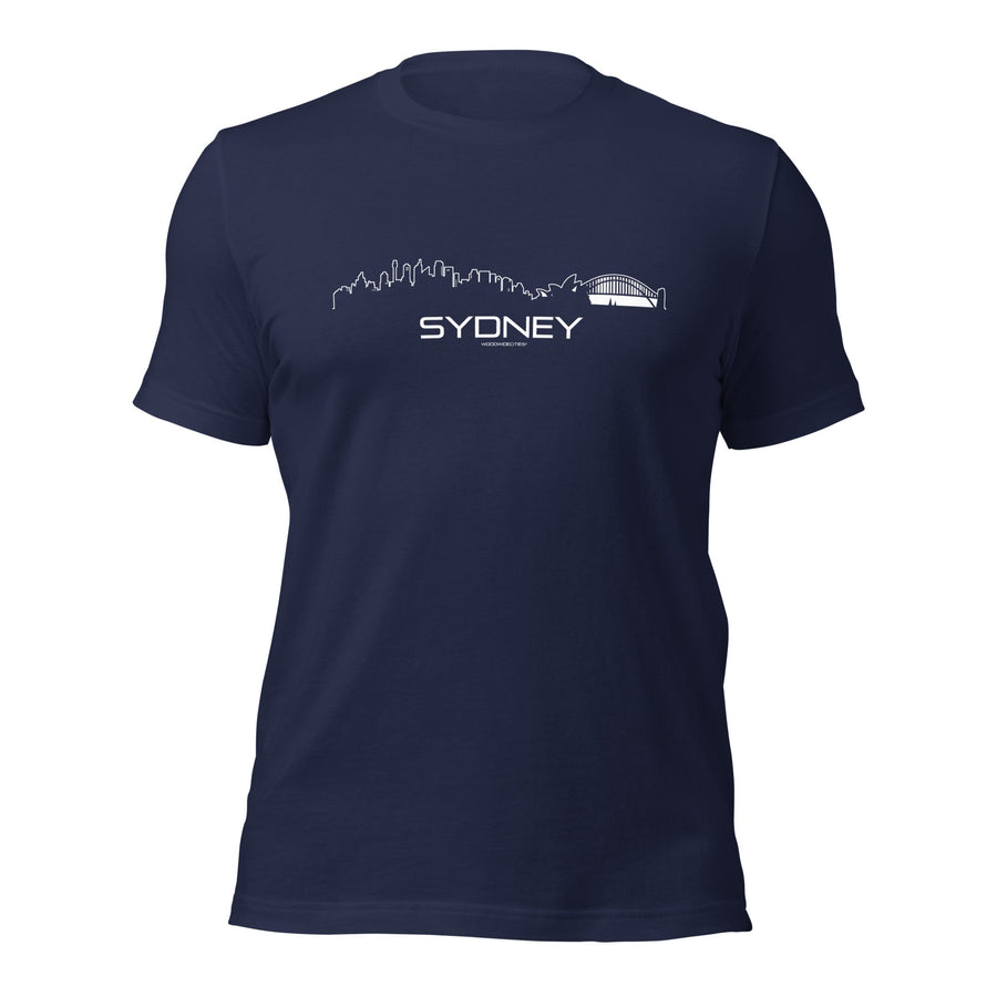 T-Shirt Sydney Navy S houten cadeau decoratie relatiegeschenk van WoodWideCities