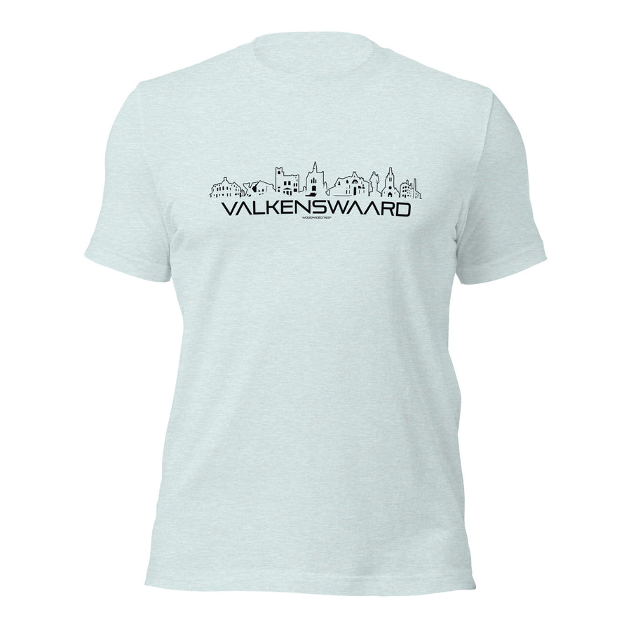 T-Shirt Valkenswaard Light Blue S houten cadeau decoratie relatiegeschenk van WoodWideCities