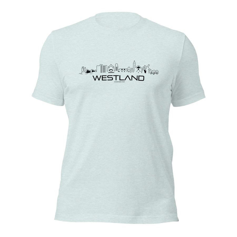 T-Shirt Westland Light Blue S houten cadeau decoratie relatiegeschenk van WoodWideCities