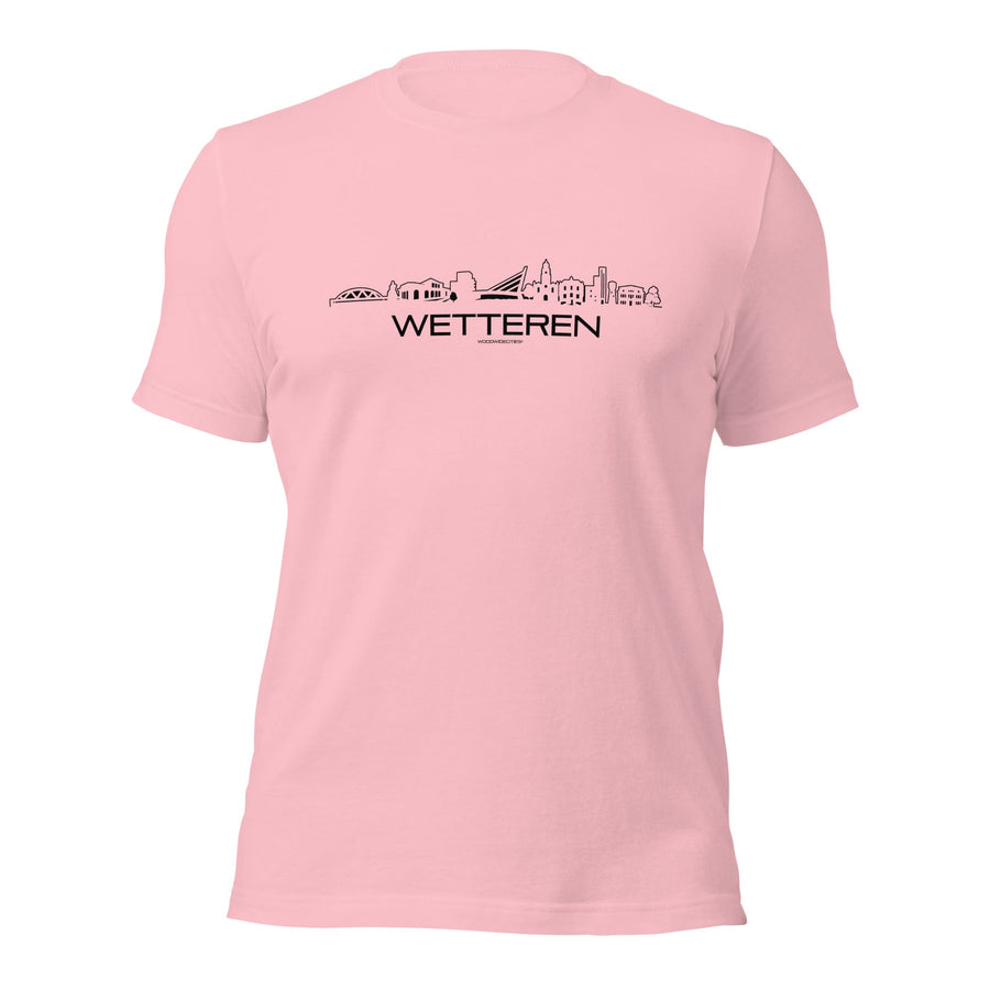 T-Shirt Wetteren Pink S houten cadeau decoratie relatiegeschenk van WoodWideCities