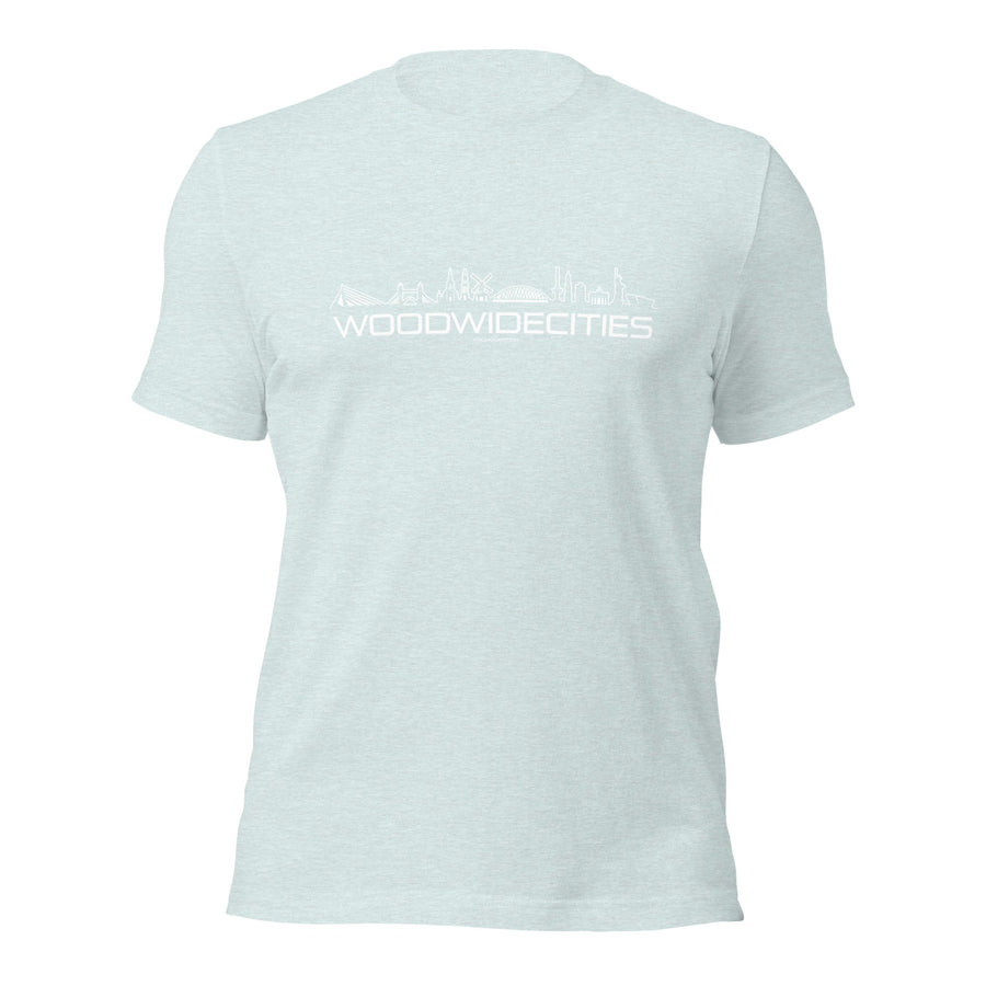 T-Shirt WoodWideCities Light Blue S houten cadeau decoratie relatiegeschenk van WoodWideCities