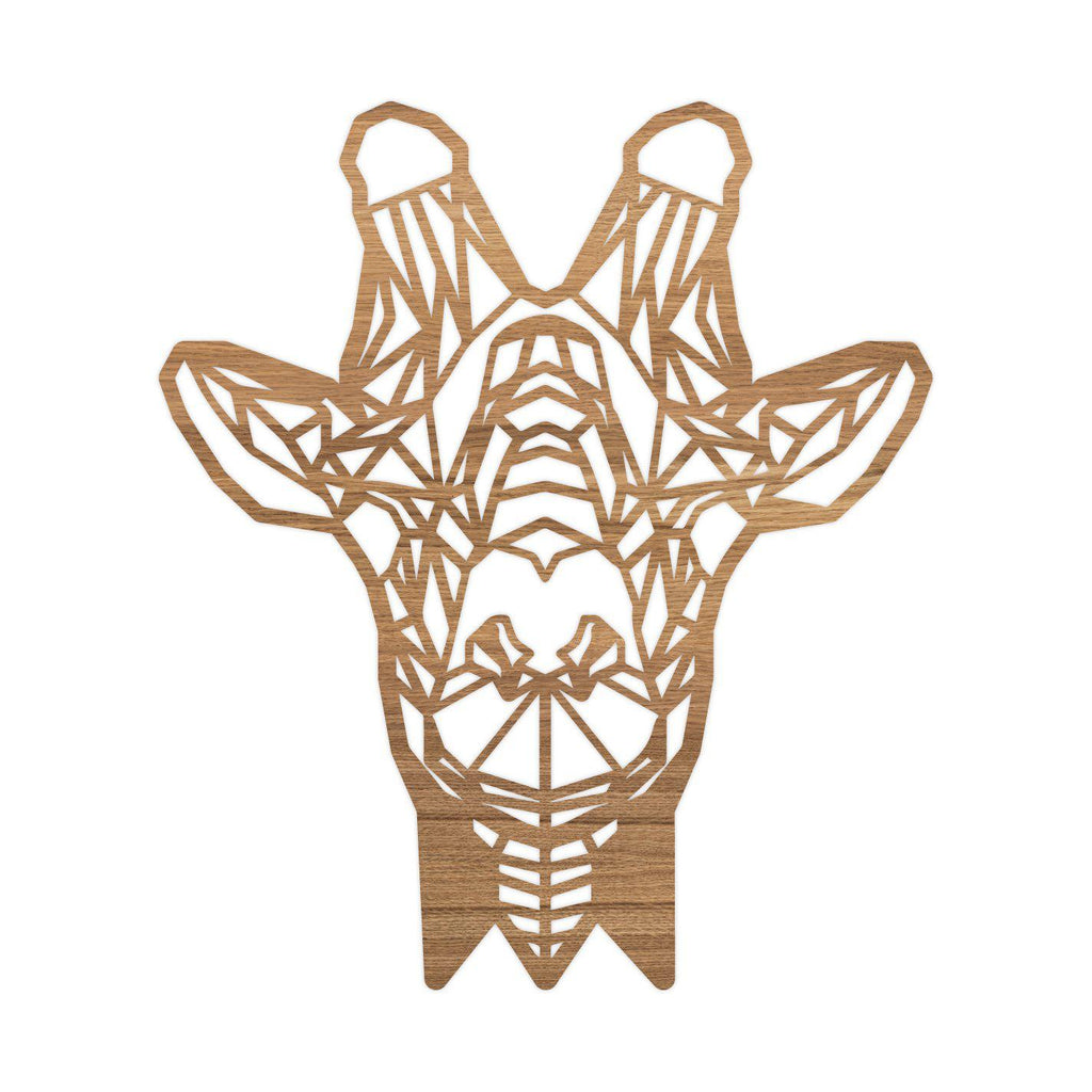 Geometrische Dieren Giraffe Eiken houten cadeau decoratie relatiegeschenk van WoodWideCities