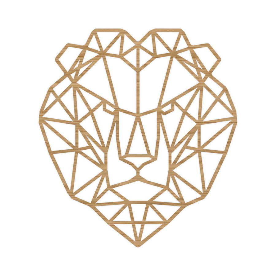 Geometrische Dieren Leeuw Bamboe houten cadeau decoratie relatiegeschenk van WoodWideCities
