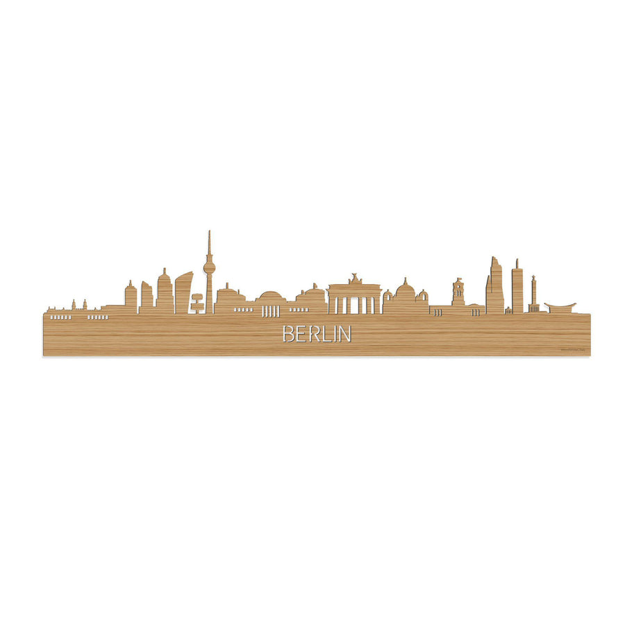 Skyline Berlijn Bamboe houten cadeau decoratie relatiegeschenk van WoodWideCities