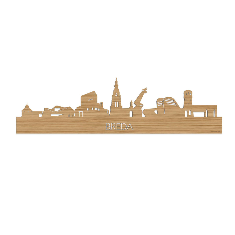 Skyline Breda Bamboe 80 cm Zonder verlichting houten cadeau decoratie relatiegeschenk van WoodWideCities