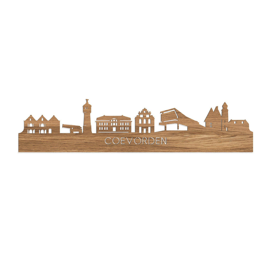 Skyline Coevorden Eiken 80 cm Zonder verlichting houten cadeau decoratie relatiegeschenk van WoodWideCities