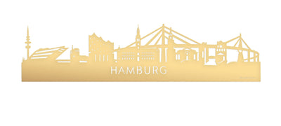 Skyline Hamburg Gold Metallic