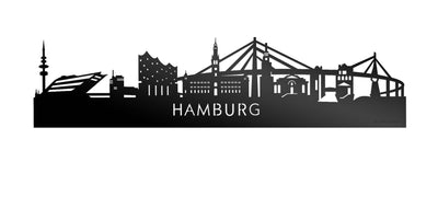 Skyline Hamburg Black Glossy