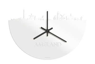 Skyline Clock Ameland White Glossy