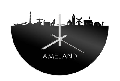 Skyline Clock Ameland Black Glossy