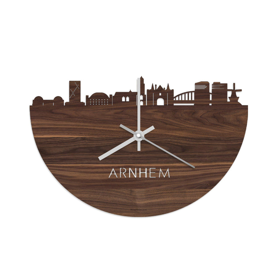 Skyline Klok Arnhem Noten Noten houten cadeau wanddecoratie relatiegeschenk van WoodWideCities