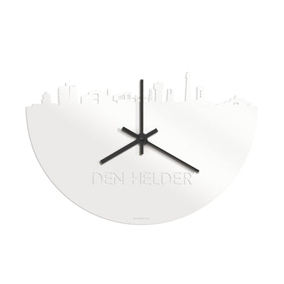 Skyline Clock Den Helder White Glossy