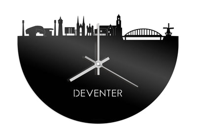 Skyline Clock Deventer Black Glossy
