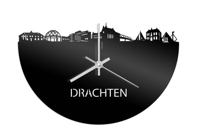 Skyline Clock Drachten Black Glossy