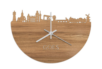 Skyline Clock Goes Oak