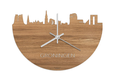 Skyline Clock Groningen Oak