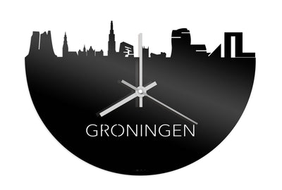 Skyline Clock Groningen Black Glossy