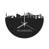 Skyline Klok Hamburg Black