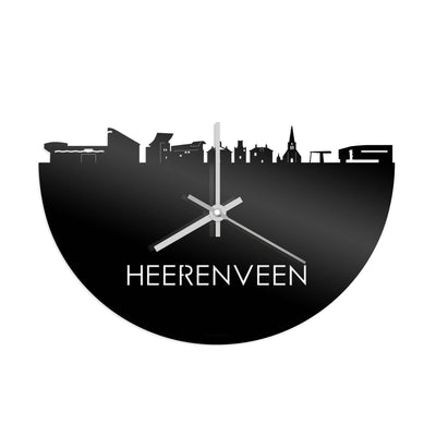Skyline Klok Heerenveen Zwart Glanzend