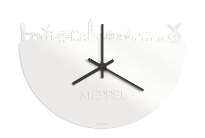 Skyline Clock Meppel White Glossy
