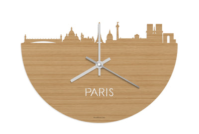 Skyline Clock Paris Bamboo
