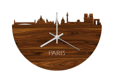 Skyline Clock Paris Rosewood