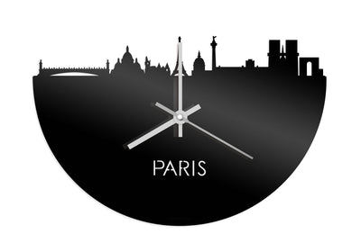 Skyline Clock Paris Black Glossy