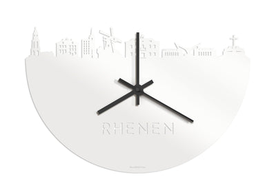 Skyline Clock Rhenen White Glossy