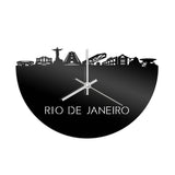 Skyline Klok Rio de Janeiro Zwart Glanzend