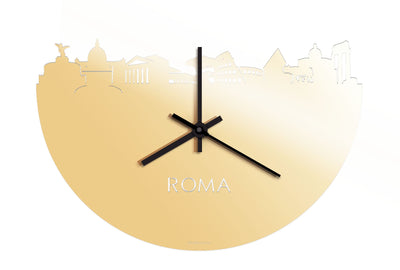 Skyline Clock Rome Gold Metallic