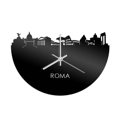 Skyline Clock Rome Black Glossy