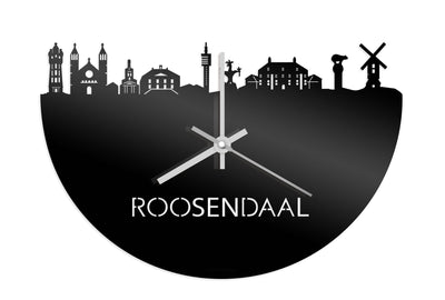 Skyline Clock Roosendaal Black Glossy