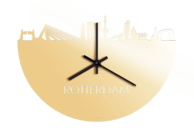 Skyline Clock Rotterdam Gold Metallic