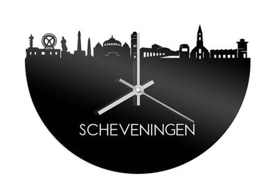 Skyline Clock Scheveningen Black Glossy