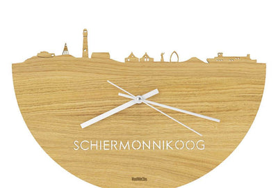 Skyline Clock Schiermonnikoog Oak