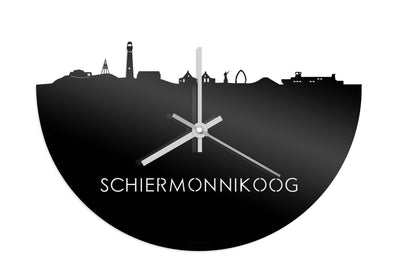 Skyline Clock Schiermonnikoog Black Glossy