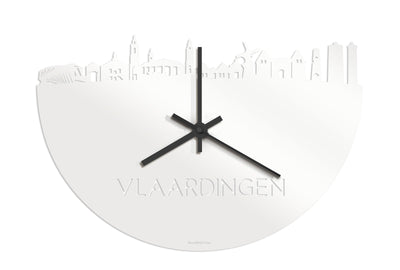 Skyline Clock Vlaardingen White Glossy
