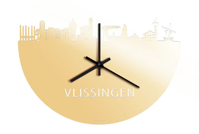 Skyline Clock Vlissingen Gold Metallic