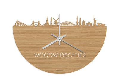 Skyline Clock WoodWideCities Bamboo