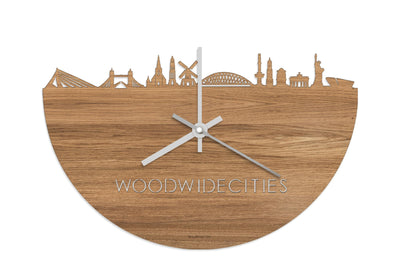 Skyline Clock WoodWideCities Oak