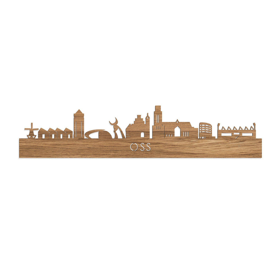 Skyline Oss Eiken houten cadeau decoratie relatiegeschenk van WoodWideCities